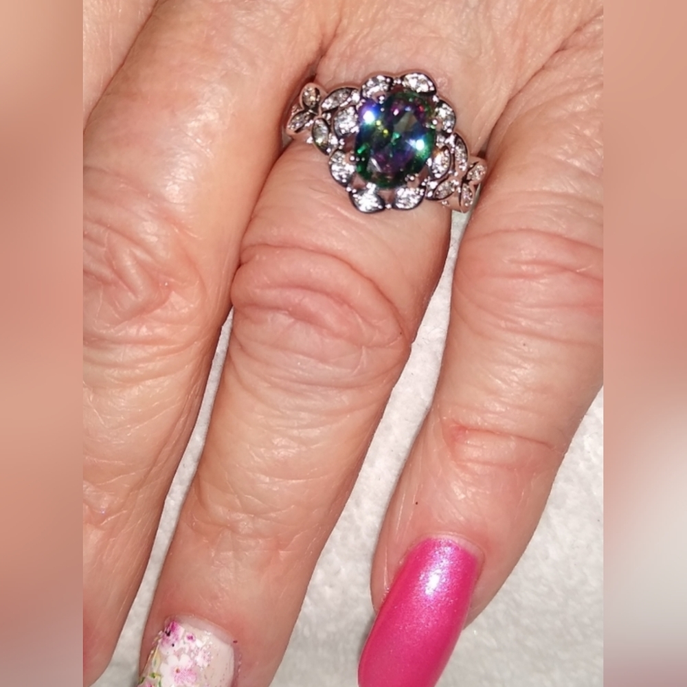 Mystic Rainbow Topaz Ring - Picture 3 of 13